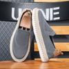 Fashion Board Shoes Large Size Loafer Flat Bottomed Comfortable Casual Shoes Breathable Canvas Social Flat Shoes Men
