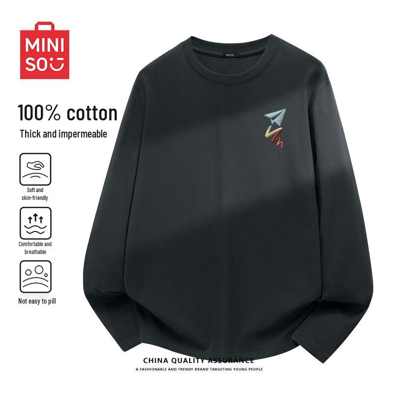 MINISO Men's Heavyweight Long-Sleeve T-Shirt