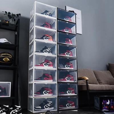 Cajas Organizadoras de Zapatos de Caña Alta AJ Sneaker Caja Transparente para Guardar Zapatos Armario Apilable Organizadores de Zapatos a Prueba de Polvo Zapatero