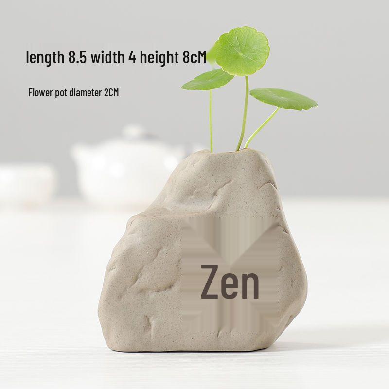 Mały ceramiczny wazon zen do hydroponiki i kompozycji ze świeżych kwiatów