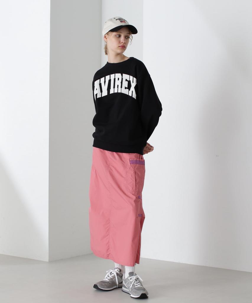 AVIREX RUNDHALSAUSSCHNITT LANGARM SWEATSHIRT LOGO 783-3932003 XL schwarz