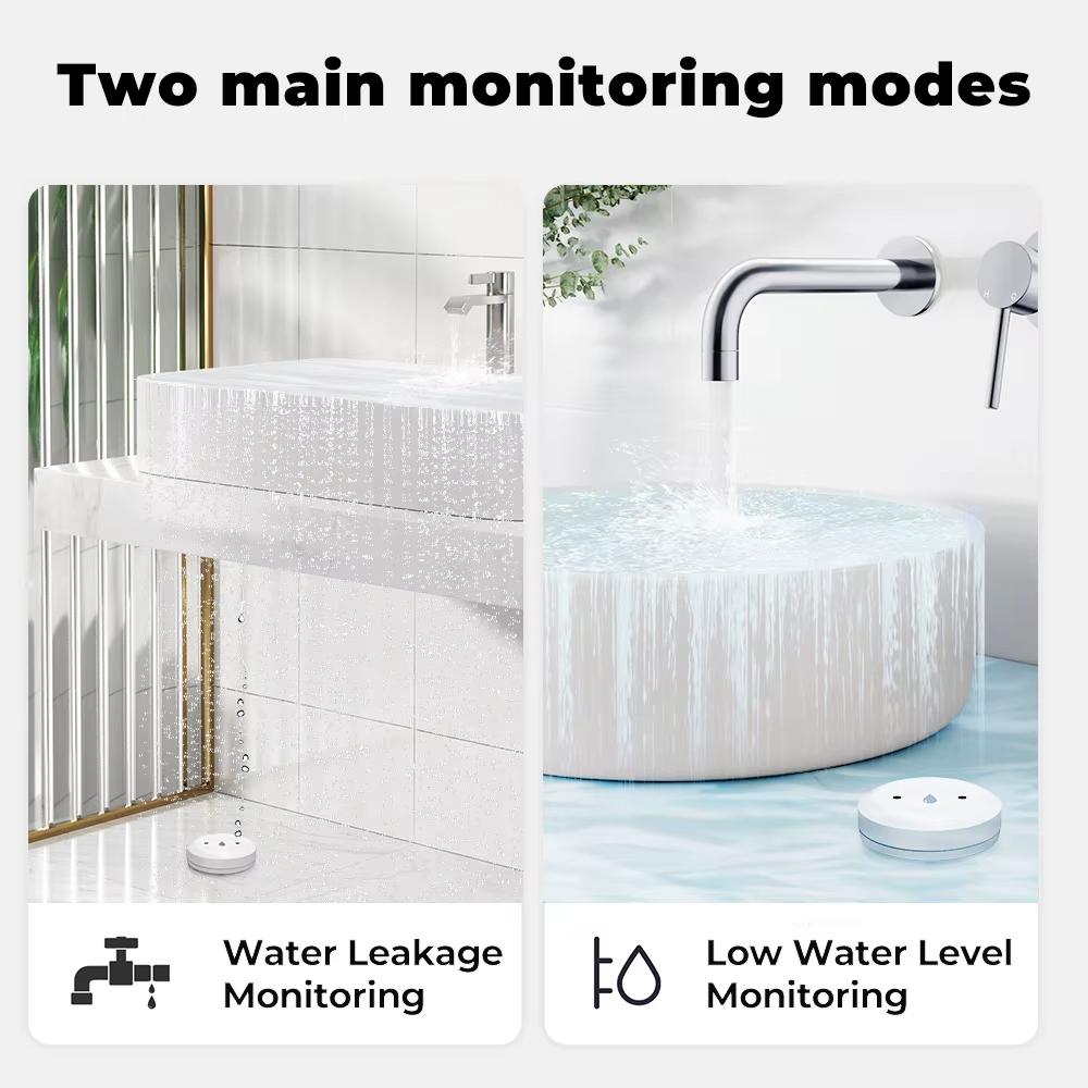 Smart Water Leak Sensor Tuya ZigBee 3.0 Flood Leakage Sensor Alarm APP Remote Monitoring Flood Overflow for Kitchen Bathroom