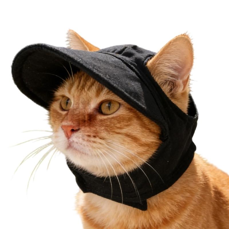 Lovely Dog Bonnet Cap Dogs Sport Accessory Adjustable Breathable Dog Sun Hat with Ear Holes Pet Baseball Cap