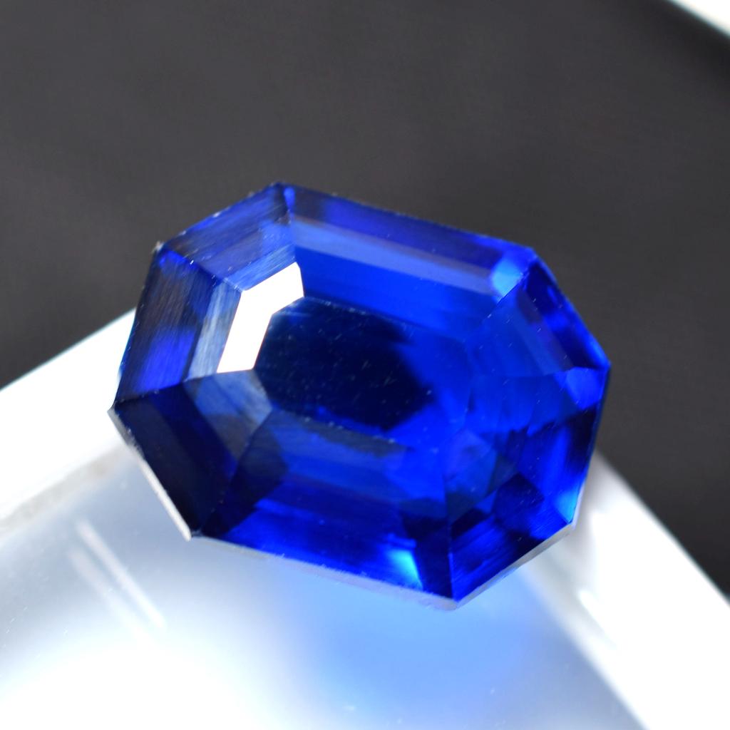 NATURAL Blue Tanzanite 8.90 Ct CERTIFIED Loose Gemstone Unique Emerald Cut AM-647