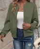 2026 Spring and Autumn Cross-border Amazon European and American Women's Clothing New Fashion Plaid Zipper Crew Neck Long Sleeve Jacket Women
