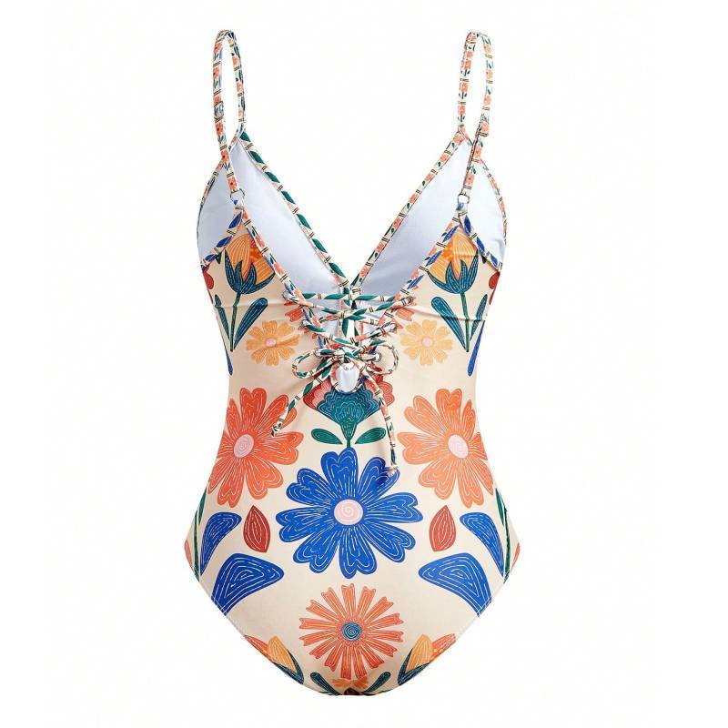 Bohemian Print Swimsuit For Women With Nylon Fabric For Water Sports And Vacation