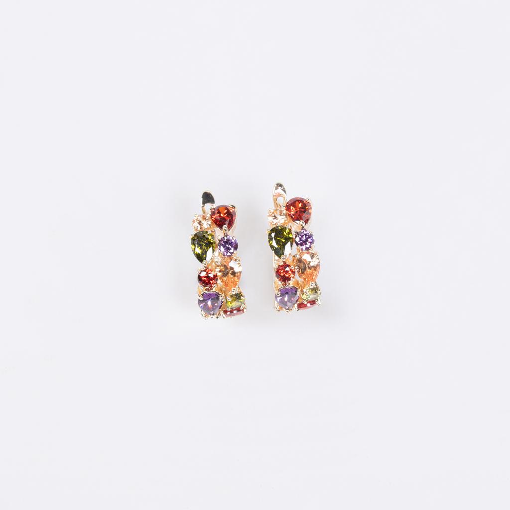 European and American Luxury Zircon Water Drop Bridal Accessories Jewelry Set Necklace Earrings Women's Two-piece Set