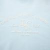 Li Ning Sports Trend Series Moisture Wicking Loose Short Sleeve T-Shirt Women Tops Light-Sky-Blue Cream AHSV194-3