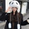 Cute Winter Imitation Fox Hair Red Panda Hat Warm Windproof Ear Hat Parent-child Bag Hat Lei Feng Hat Female