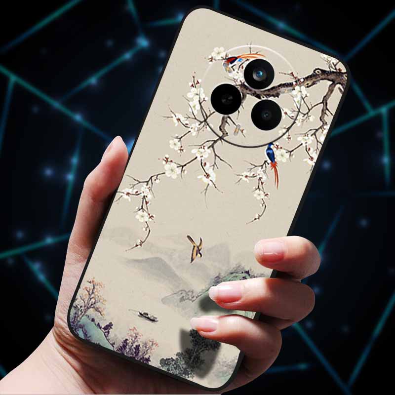 For Realme 14 Pro 5G Case 14Pro+ Soft Silicone Bumper 3D Flowers Emboss Phone Cases for Realme 14 Pro+ Plus Back Covers Shells