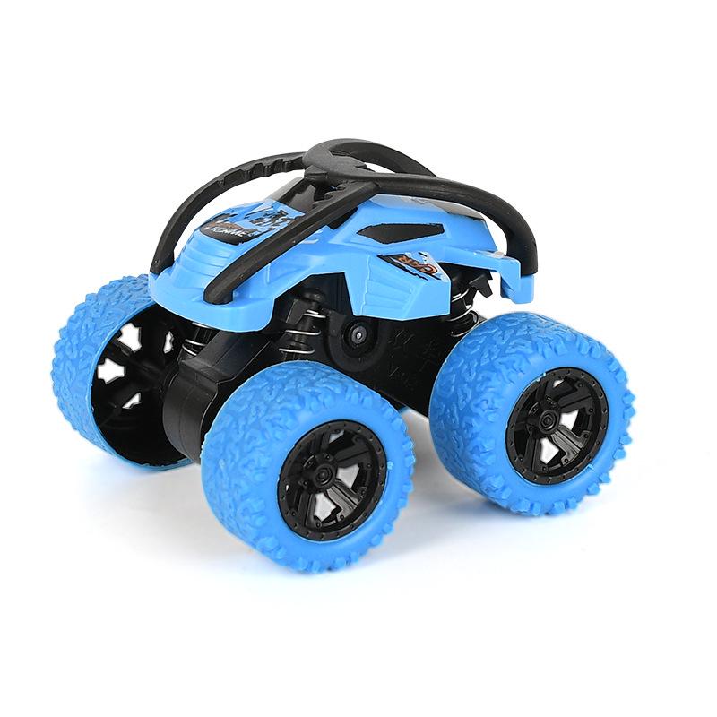 Kids' Four-Wheel Drive Inertia Toy Car - Macaron Rollover Stunt Vehicle