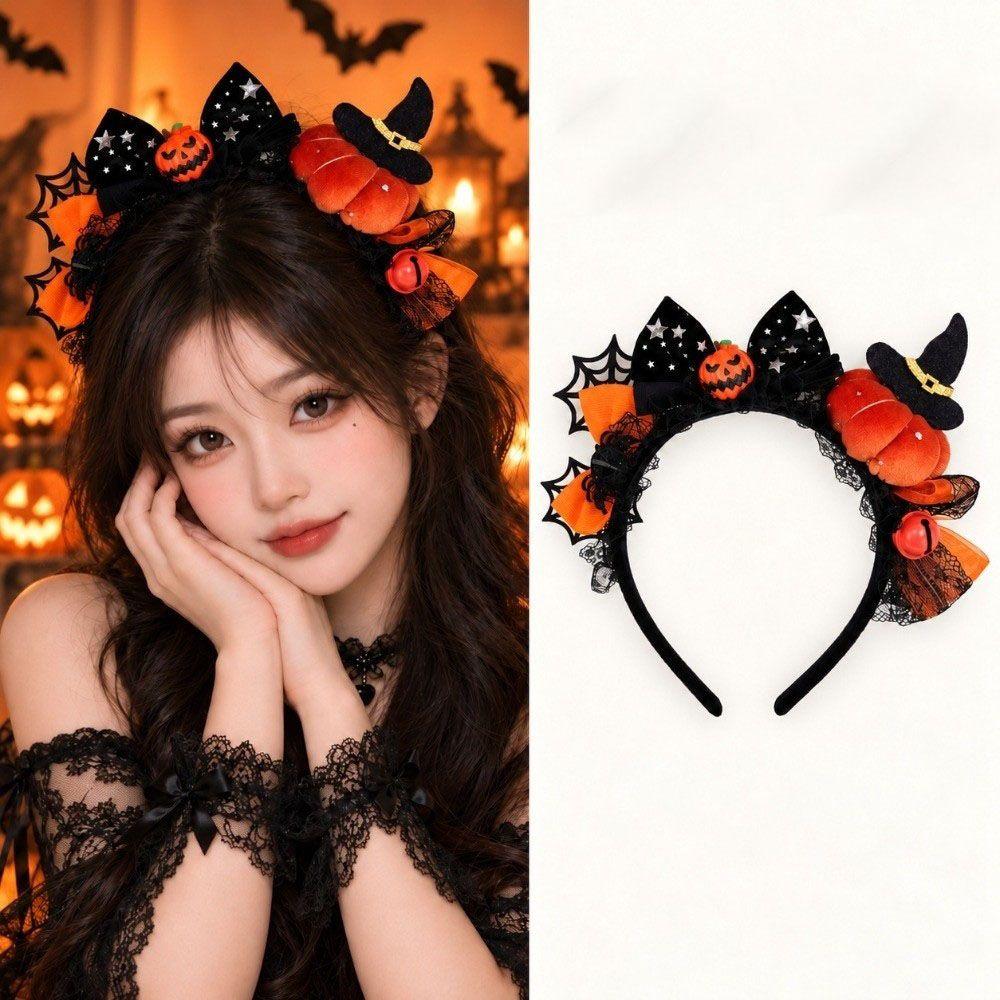 Pumpkin Halloween Headband Spider Cone Hat Hair Hoop Witch Hat Headband  Trick or Treat Party