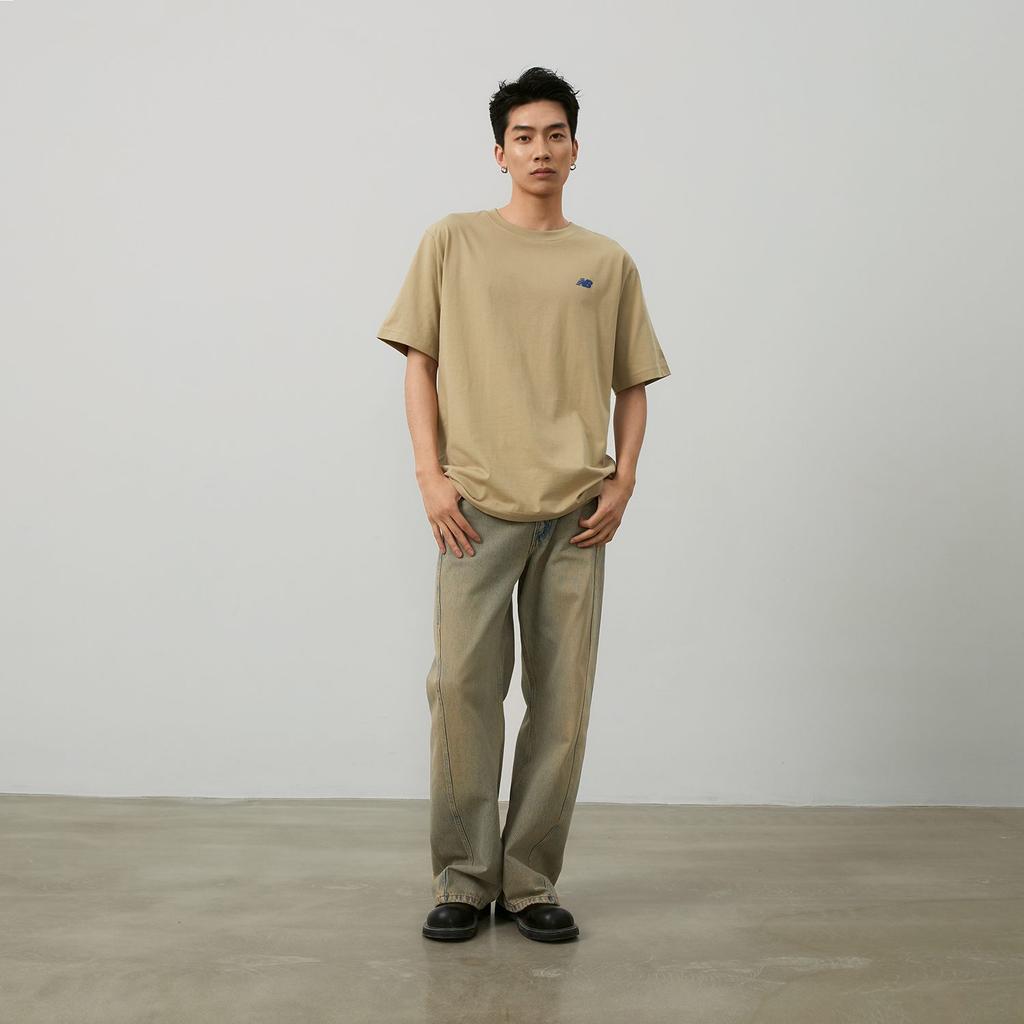New Balance X PK SHEJISHILIANMINGKUAN Attraction Lifestyle Illustration Collection T Shirt Unisex Khaki NEE26121-LB