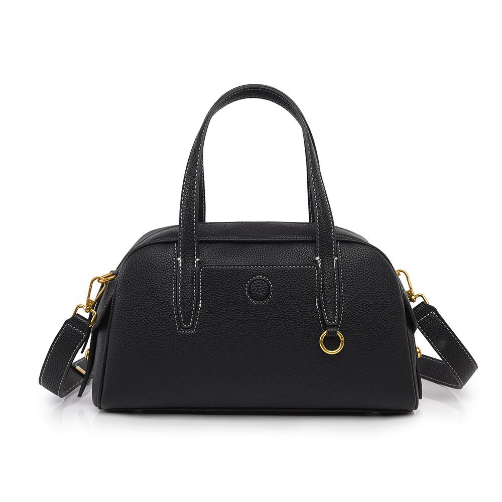 

Handbag Fashion Retro Women s Bag Simple Large Capacity Commuting Tote Bag New High-end Feel Bag чорний