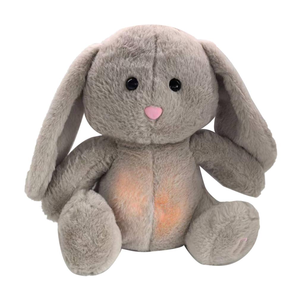 Baby Toy Breathing Soothing Koala Rabbit Doll Sleeping Companion Music And Light Toy Elephant Capybara Plush Doll Kids Gift