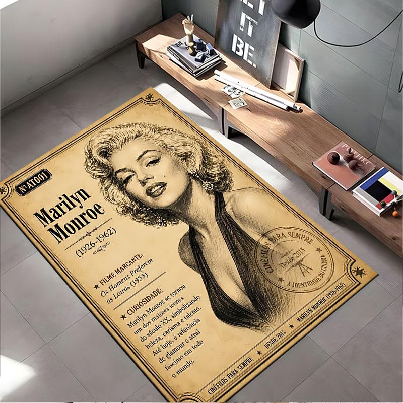 Vintage Marilyn Monroe Print suitable as a non-slip mat for the living room or bedroom sofa