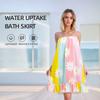 Soft Women Shower Towel Dress Absorbent Beach Towel Bath Skirt and Hair Wrap Set  Fitness
