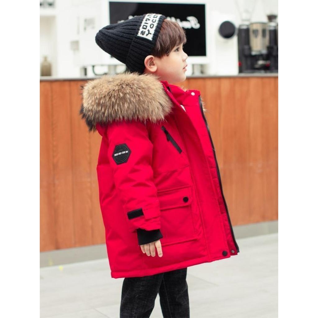 Children's Clothing, Boys' Cotton Jacket, Down Cotton Winter Clothing, Middle-aged and Older Children's Cotton Jacket, Thick and Warm Cotton Jacket