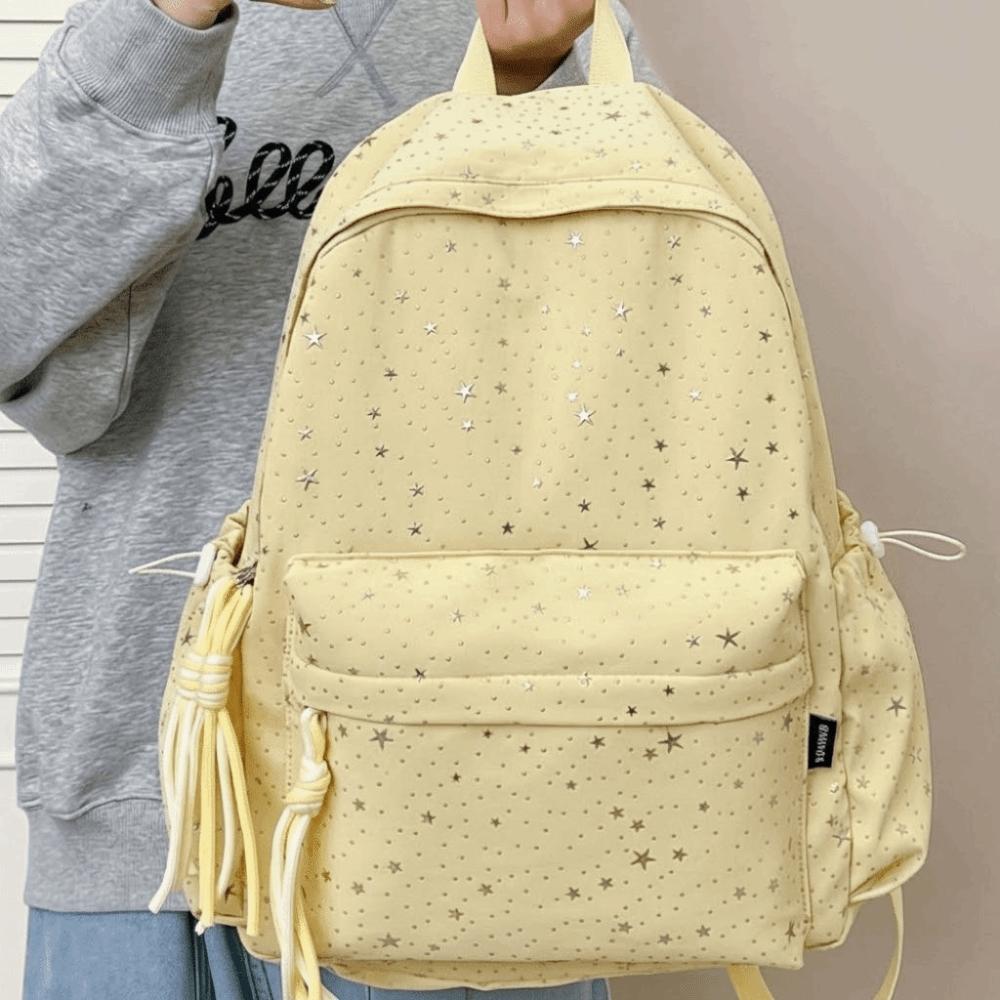 Multi-pockets Student School Bag Large Capacity Travel Rucksack Star Backpack Outdoor Activities