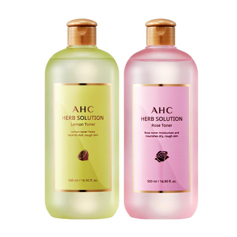 AHC Lemon Rose Toner Moisturizing + 44534946 Lemon Rose Toner - Set of two: Lemon Toner 500ml + Rose Toner 500ml коричневый