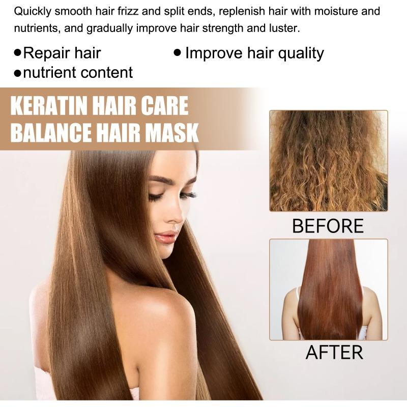 Nutty-keratin Hair Mask Smooth Hair Moisturize and Repair Dry Hair Soft Hair Care for All Hair Types Keratin Hair Scalp Treatment