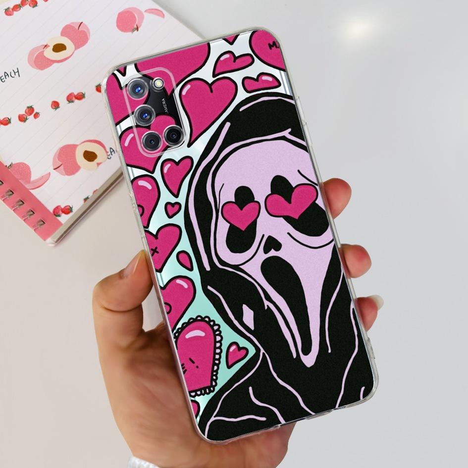 For OPPO A92 Case CPH2059 Fashion Marble Butterfly Clear Funda Soft Silicone Phone Cover For OPPO A72 A52 CPH2061 CPH2067 Bumper