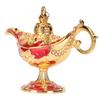Magic Genie Lamp Exquisite Colorfast Eye Catching Alloy Embossed Pattern Genie Lamp for Bedroom Office