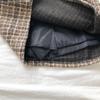 Autumn Sweet High Waist A-line Mini Skirt Chic Sashes  Irregular Lady Skirt Vintage Casual Women Plaid Skirt