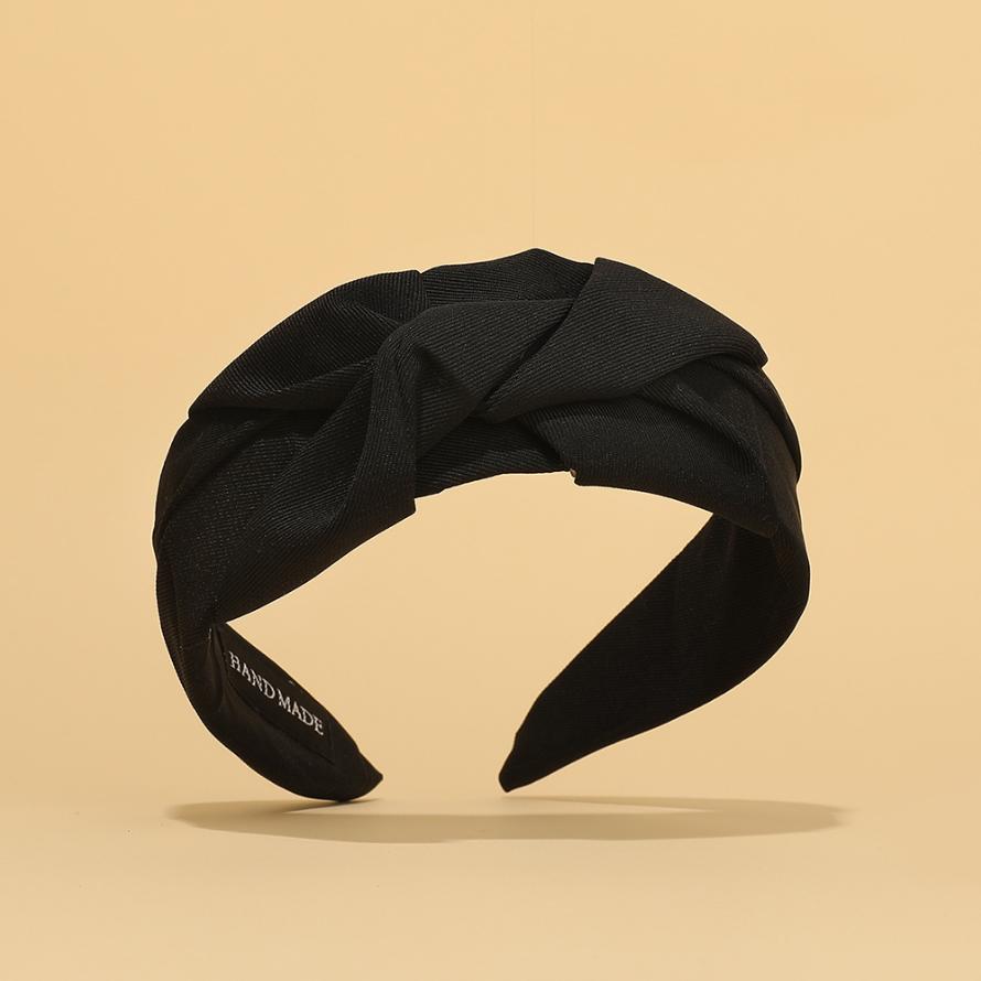 

Новые повязки на голову с узлом для женщин, головной убор для девочек, винтажные тканевые широкие повязки для волос, мягкий обруч для волос, аксессуары для волос, головной убор