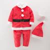 Matreeglam Santa Claus Costume for Babies and Set for Includes Pants and Santa Fluffy and Sizes Kids, 3-Piece Christmas, Hat, Soft, 80-110