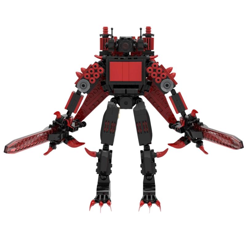 Flame Titan Audio Magnet Skibidi New Series Toilet Man Drill Male traffic Light Battle-Axe Revenge Titan Building Blocks Set