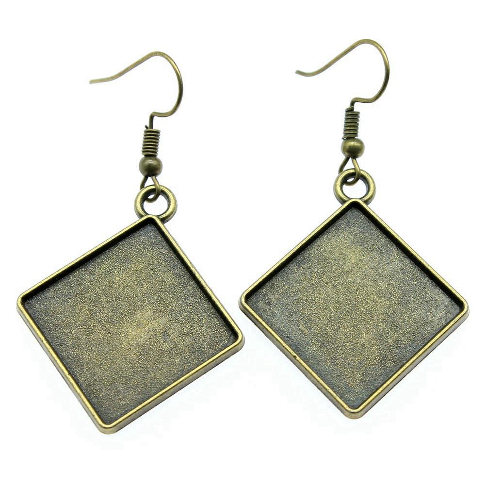 Round Cabochon Base Dangle Earrings DIY Jewelry Findings For Handmade Gifts