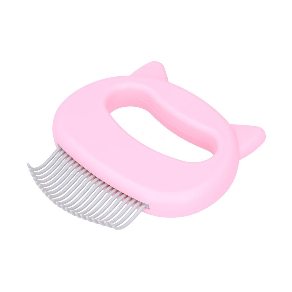 Hřeben na srst koček s mušlí, vyčesávací, rozčesávací kartáč, hřeben na odstranění uzlů, nástroj pro péči o domácí mazlíčky, růžový