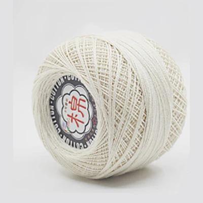 Retail 50g/ball 8# 2ply DIY Colorful Thin Lace Yarn Crochet Yarn 100% Cotton Yarn Hand Knitting Thread Sewing Machine Line JK468