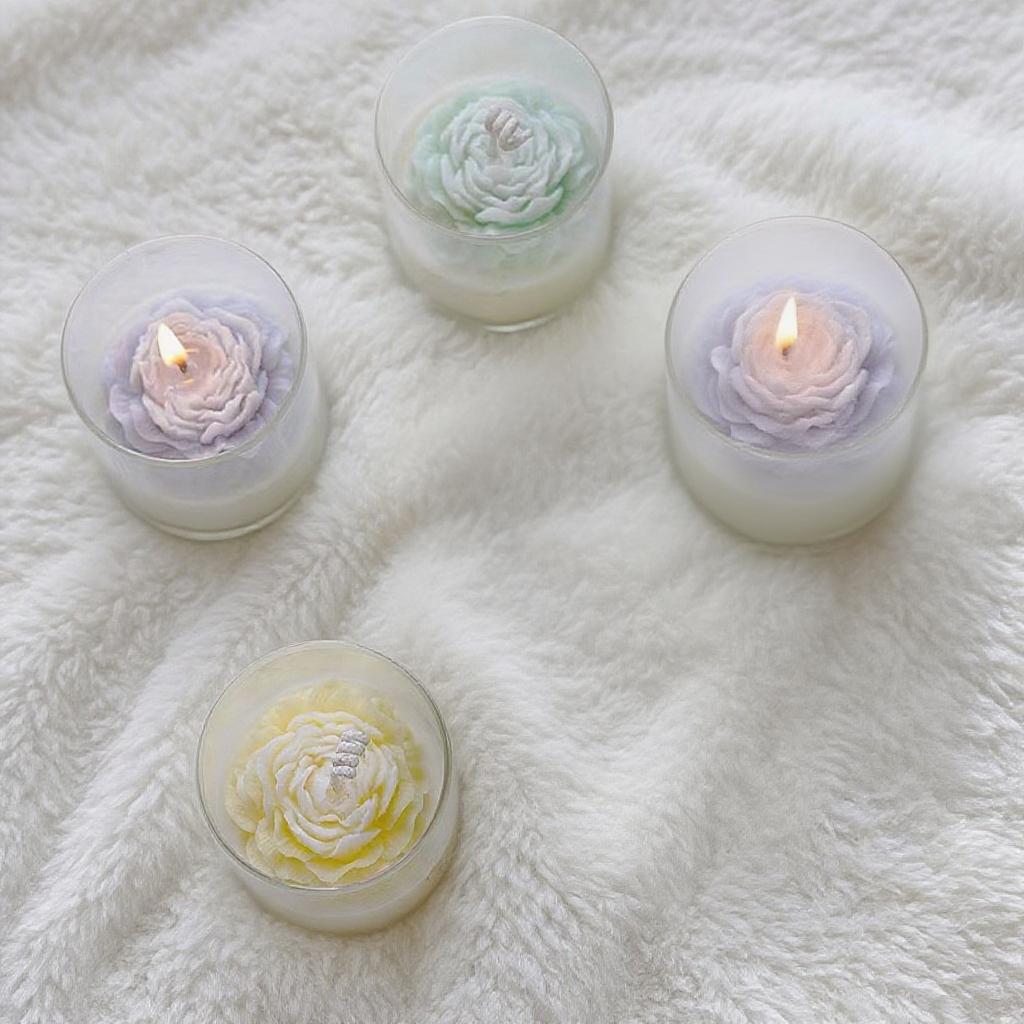 Handmade Creative Glass Aromatherapy Scented Candles Small Soy Candle Ornaments for Home for Christmas & Halloween