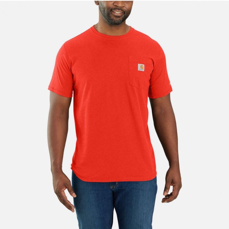 Carhartt  104616  Force Pocket Short Sleeve Tee Currant Heather 93672 93672