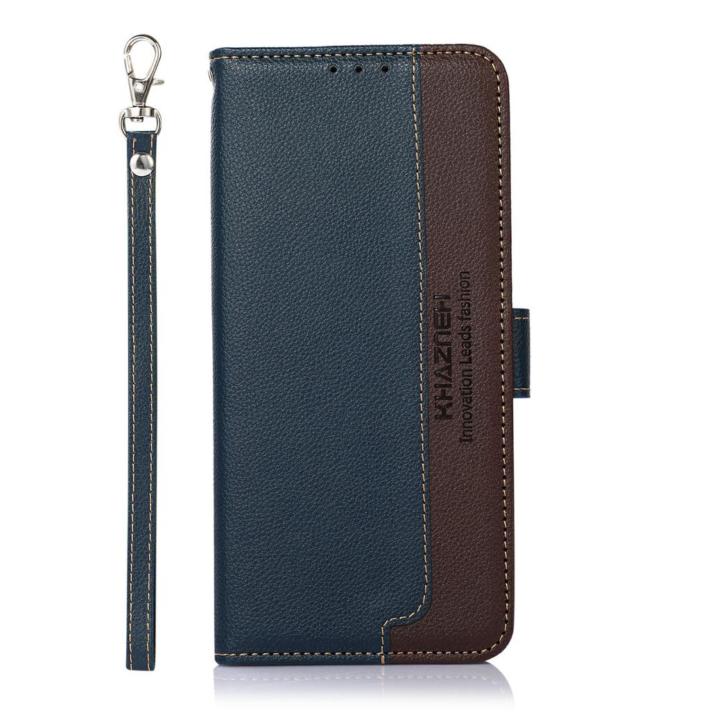 KHAZNEH For Samsung Galaxy XCover7 Pro Case RFID Blocking Wallet PU Leather Phone Cover with Strap