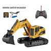 Alloy Remote Control Excavator Digger Vehicle Toy Bulldozer for Kids - Free Shipping