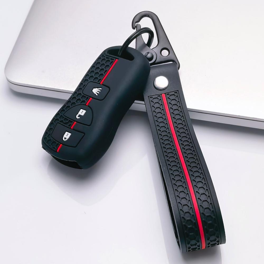 Key Fob Cover for Nissan Models Altima Sentra Including Rogue Maxima Murano Pathfinder with Keychain Anti-Scratch Guard Shockproof Protection