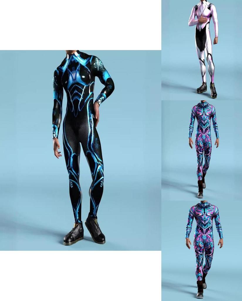 Halloween Adult Cosplay Jumpsuit With 3d Digital Print For Costume Party Fun