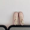 Rindslederversion~ Su Yinyin gleiche koreanische Retro-Schnürung Splicing Casual Sportschuhe Damen Board Schuhe Plateau weiße Schuhe