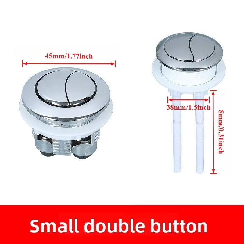 Toilet Tank Round Valve Push Button Round Dual Press Tank Push Switch Water Saving Rod Accessories Dual Flush 38/48/58mm