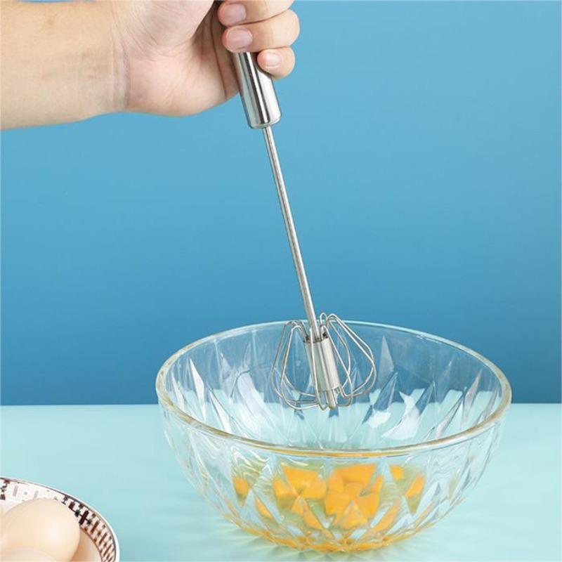 1PC Semi-automatic Egg Beater For Household Small Household Handheld Mini Multi-function Milk Beater Stainless Steel Hand Mixer