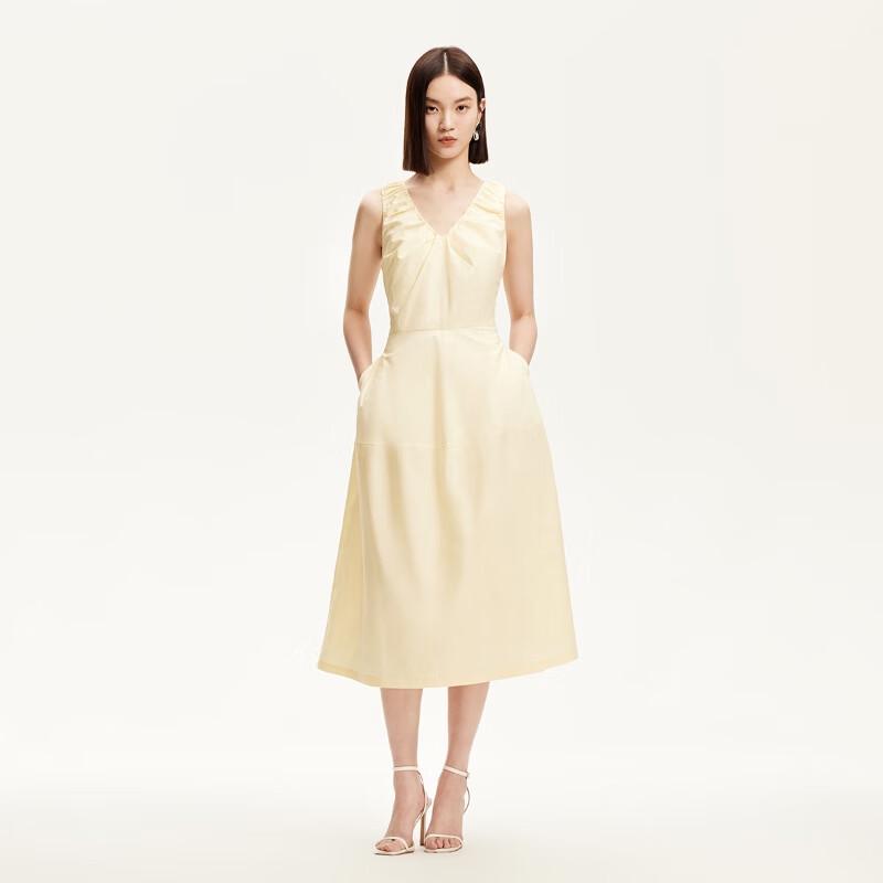 

VEROMODA 2025 Cotton V-Neck Pleated Midi Dress S