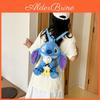 Stitch Angel Cute Plush Backpack With Cartoon Design For Daily Use