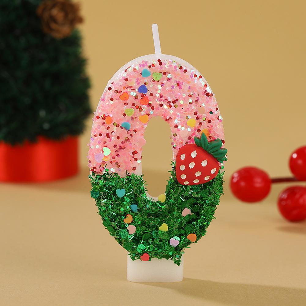 Strawberry-Shaped Birthday Cake Candles: Cute & Creative Number Decorations for Parties