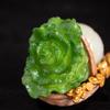 Chinese Tea Pet Cabbage Ornament Feng Shui Wealth Attract Decor Lucky Figurine Office Desk Home Tabletop Decoration Craft Gift