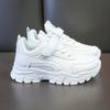 Children's Little White Shoes 2024 Spring New Boys Handsome Wear-resistant Sports Shoes Girls Dad Shoes Primary School Running Shoes
