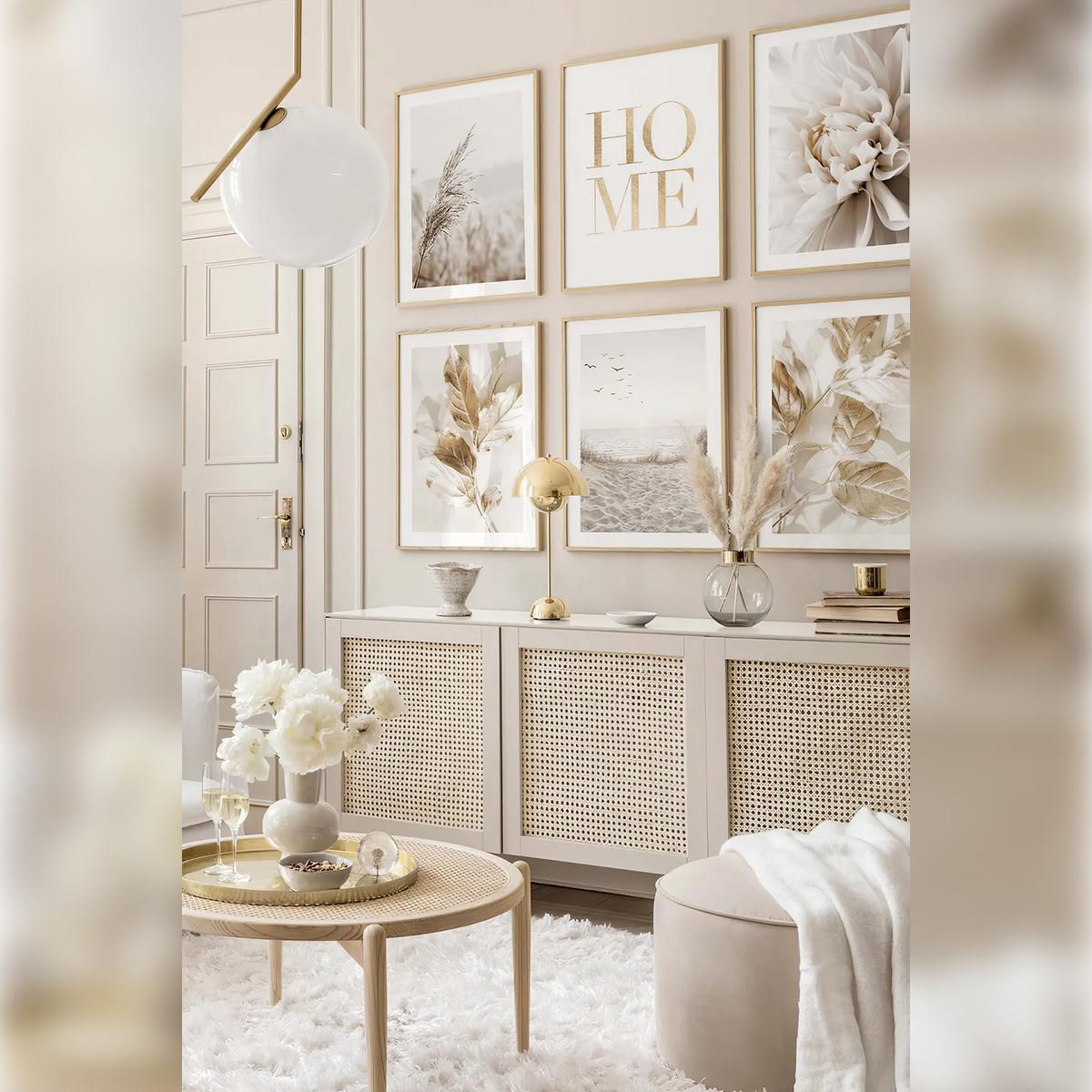 

6-Piece Wooden Frame Look MDF Wall Art Set