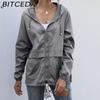 BITCED Women's Zipped Hooded Jacket Lightweight Outdoor Hiking Rainproof Jacket